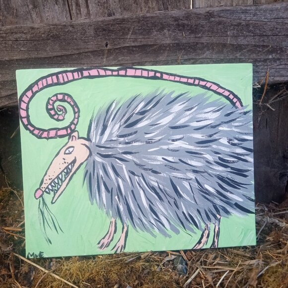 Possum Folk Art Painting - Picture 9 of 13